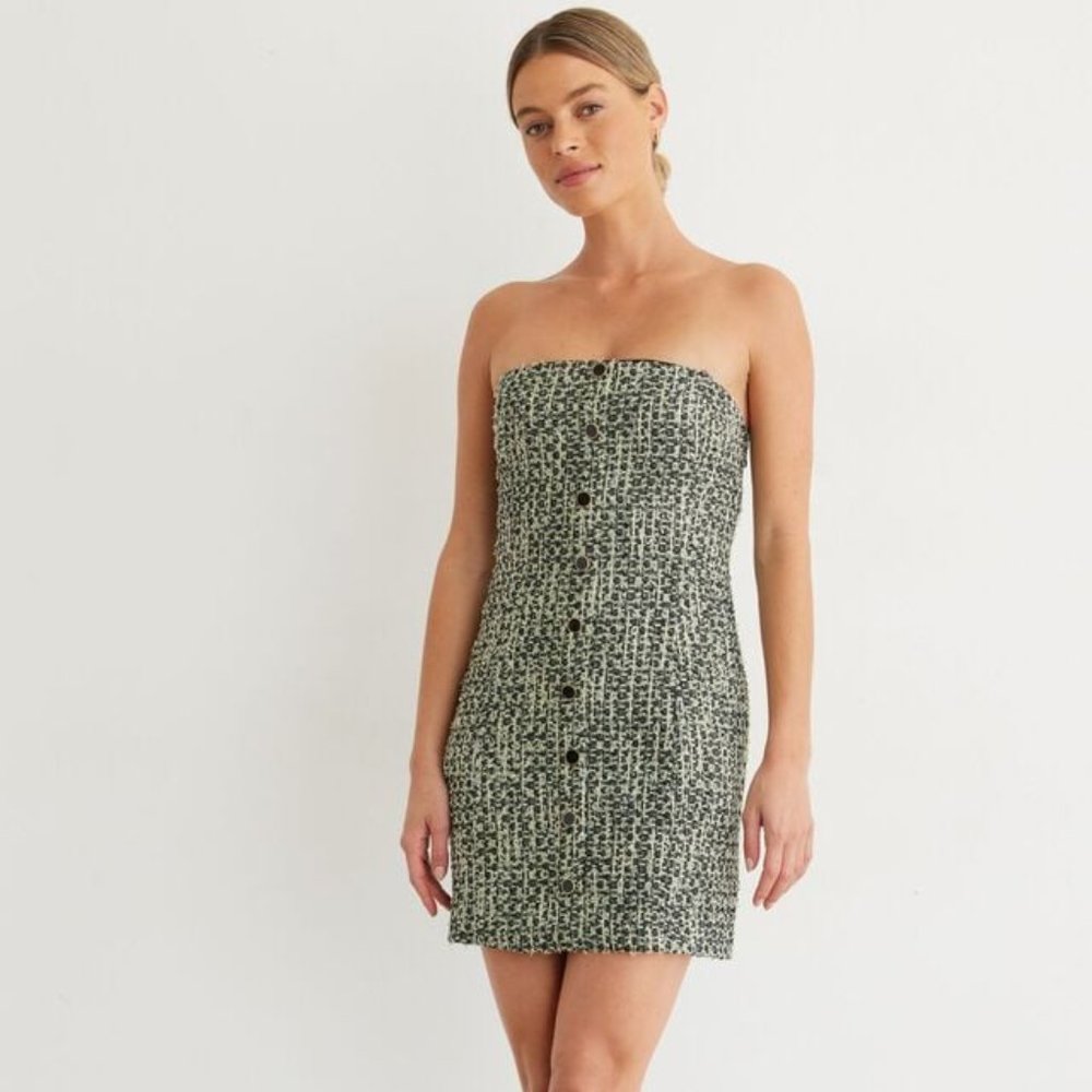 Dynamite Lined Tweed Mini Dress Size Small NWT
